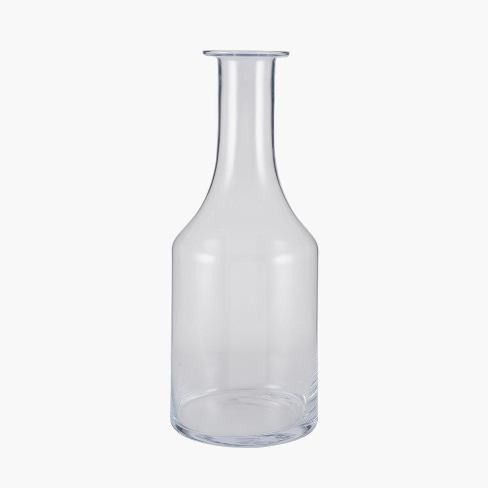 Clear Glass Bottle Vase Large