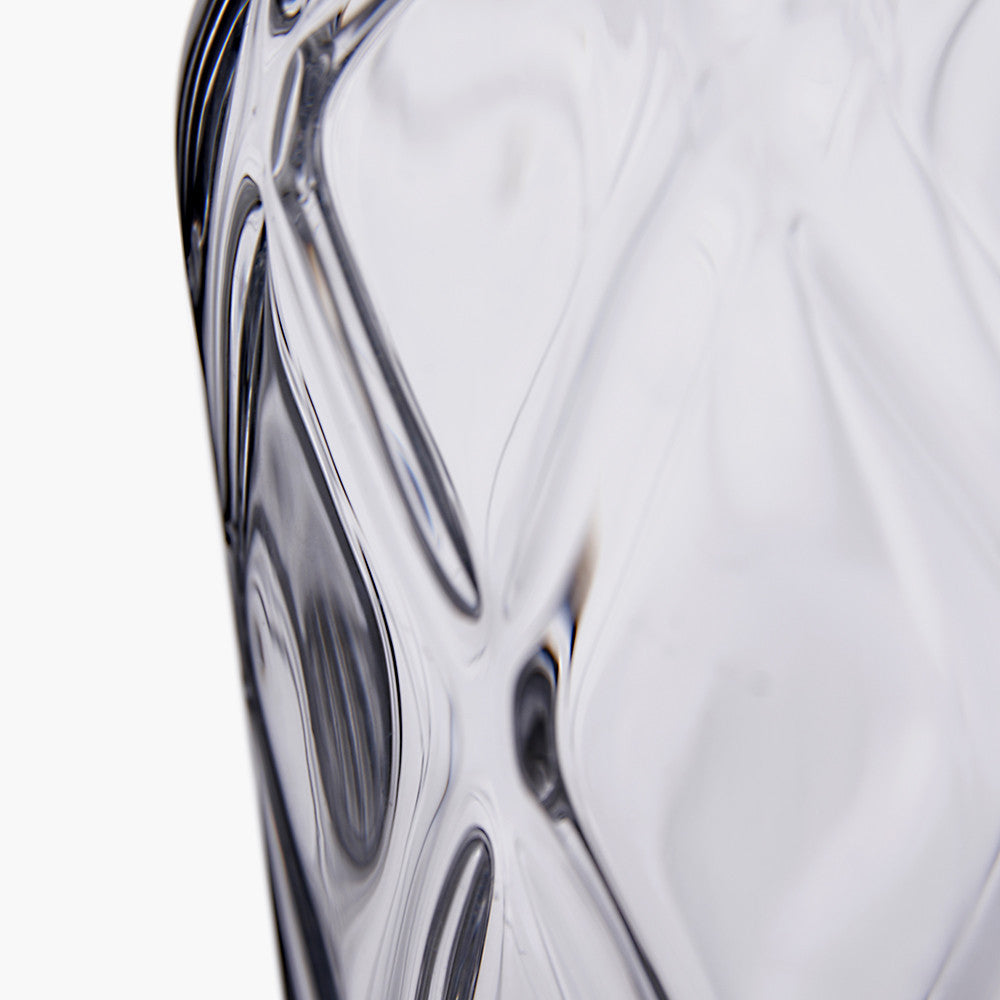 Clear Glass Quadrant Vase Large