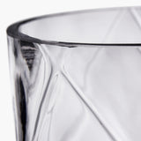 Clear Glass Round Optic Vase Large