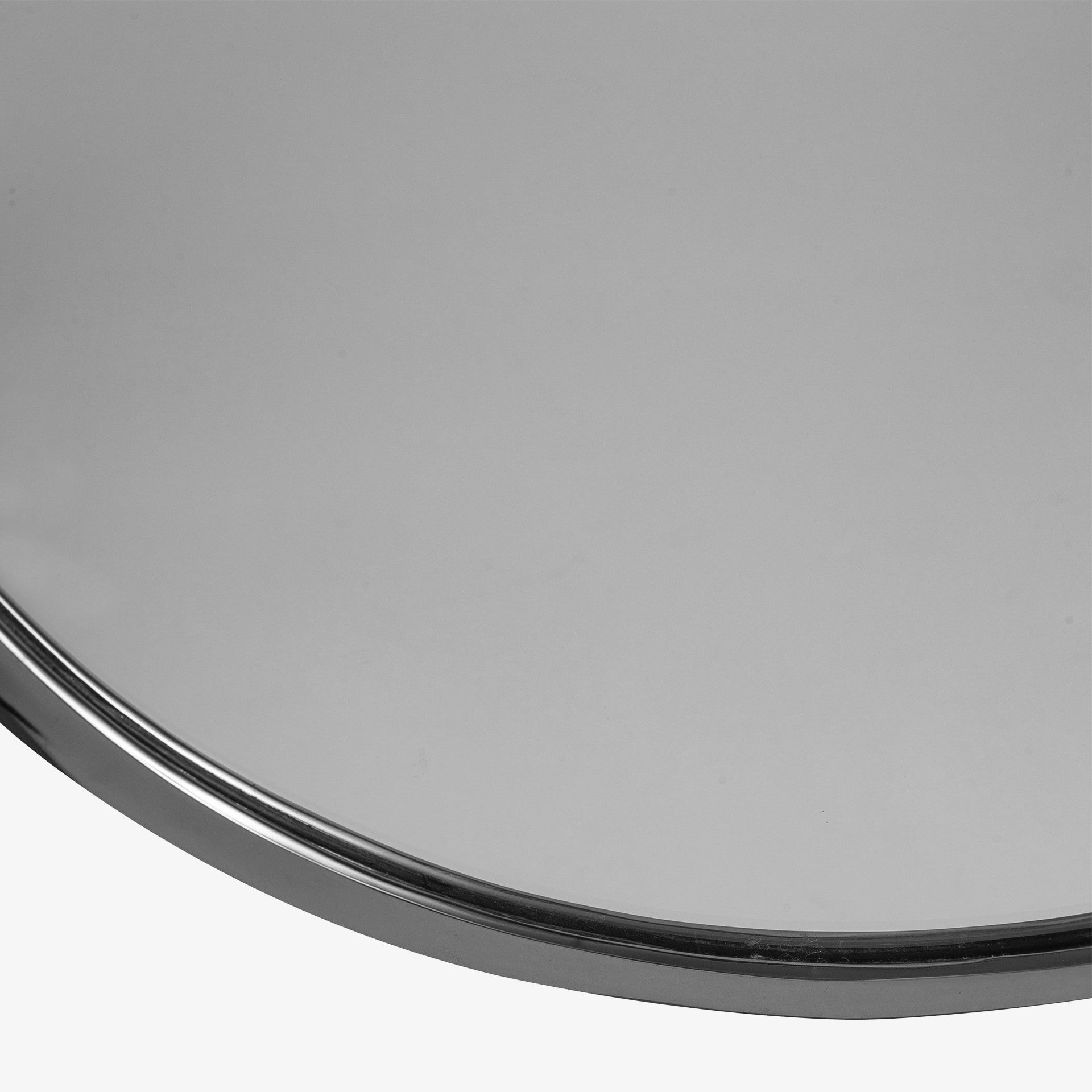 Silver Metal Round Wall Mirror