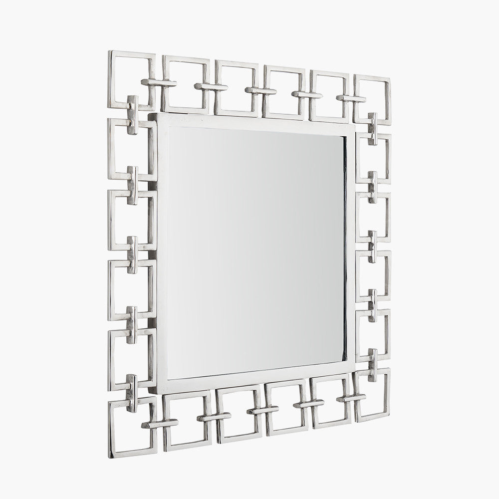 Nickel Chain Effect Square Mirror