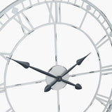 Soft Grey Metal Round Wall Clock