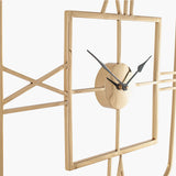 Gold Metal Square Wall Clock