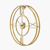 Gold Metal Double Framed Wall Clock