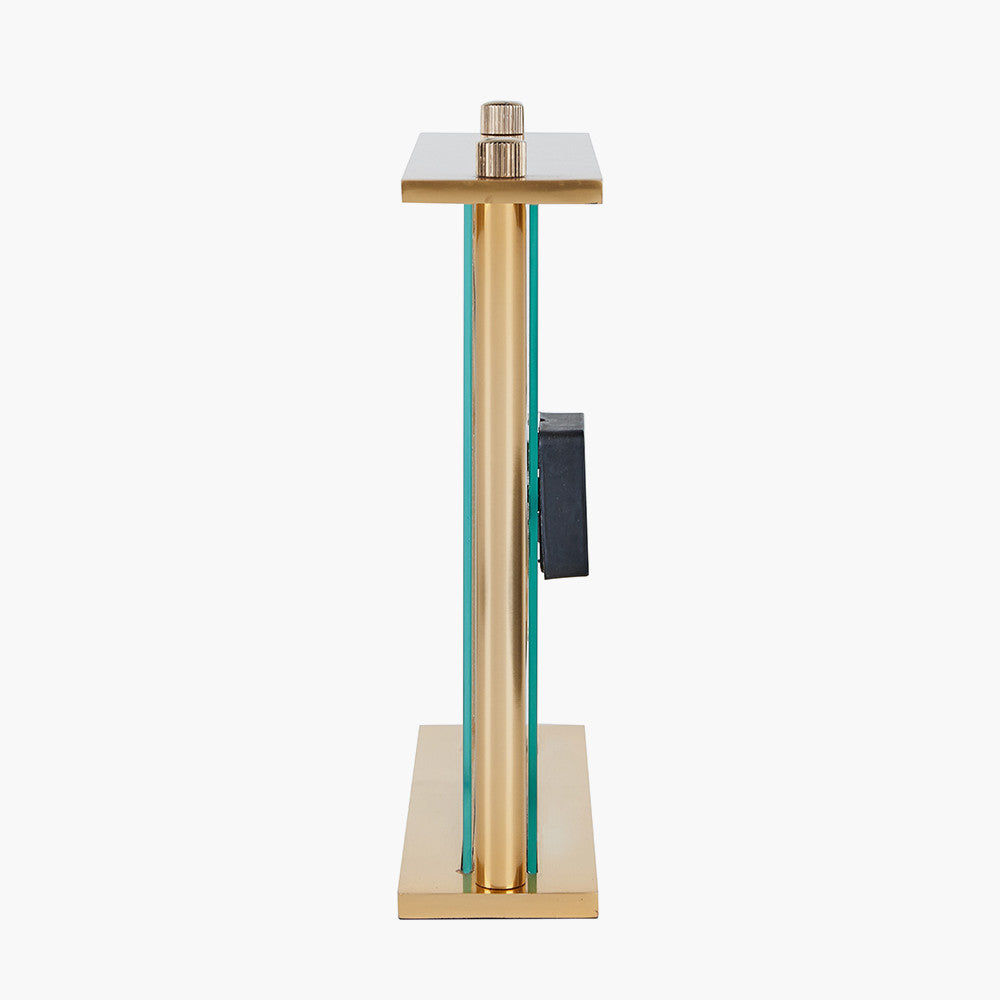 Gold Square Framed Standing Table Clock