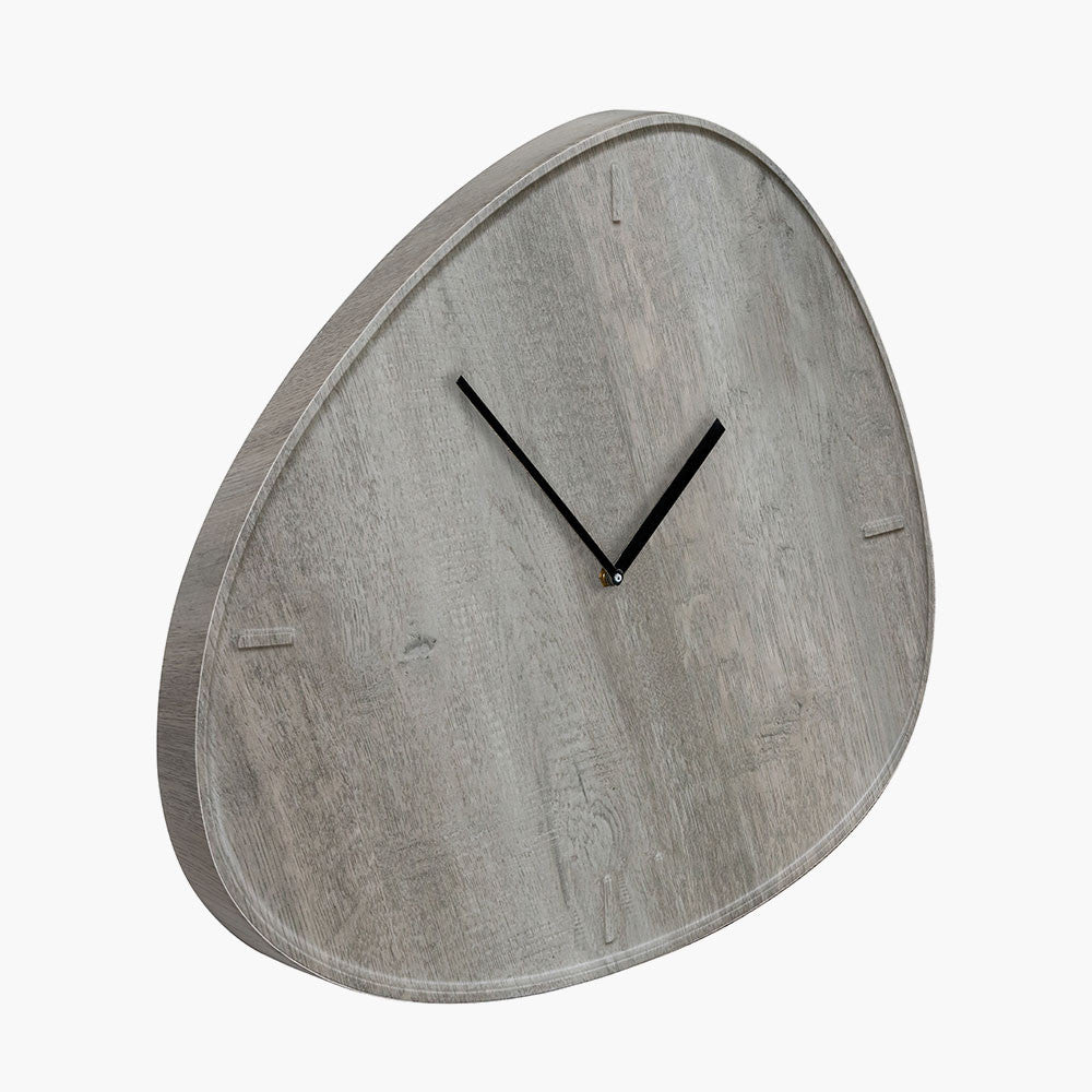 Grey Oak Veneer Tear Wall Clock