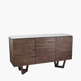 Lund Cool Brown Acacia Wood and Marble Sideboard K/D