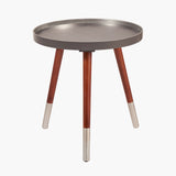 Peretti Steel Grey Floral Design Table K/D